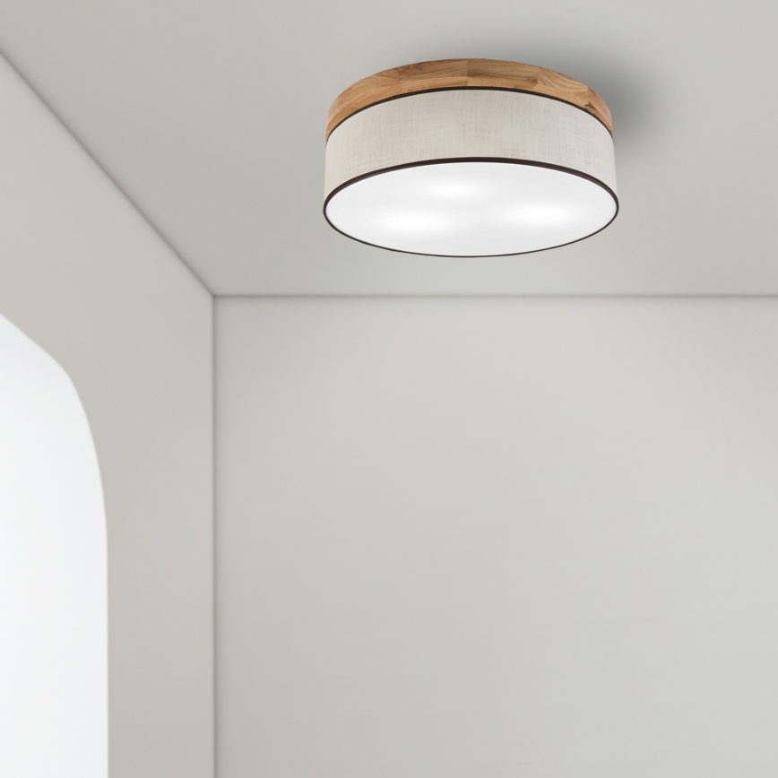 Brilagi - LED Laevalgusti BELLADONNA 3xE27/15W/230V d. 50 cm kreemikas/tamm