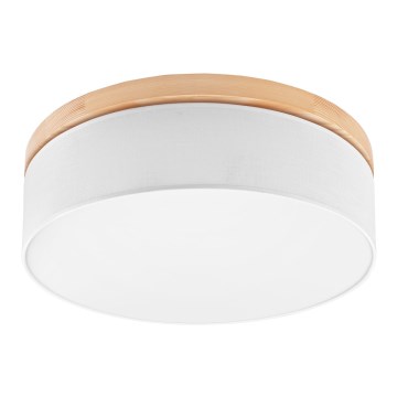 Brilagi - LED Laevalgusti BELLADONNA 3xE27/15W/230V d. 50 cm valge/mänd