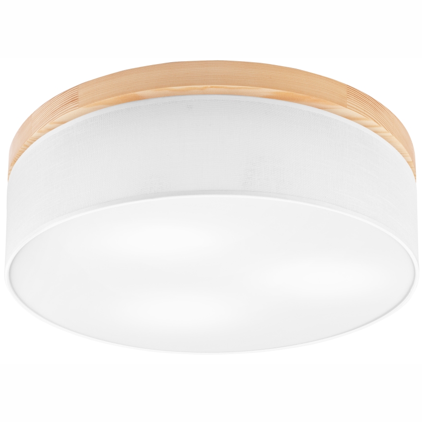 Brilagi - LED Laevalgusti BELLADONNA 3xE27/15W/230V d. 50 cm valge/mänd
