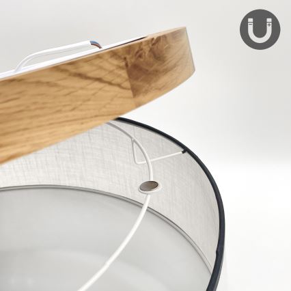 Brilagi - LED Laevalgusti BELLADONNA 3xE27/15W/230V d. 50 cm valge/tamm