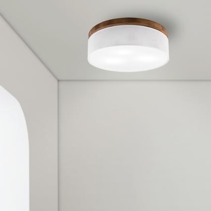Brilagi - LED Laevalgusti BELLADONNA 3xE27/15W/230V d. 50 cm valge/tamm kirss