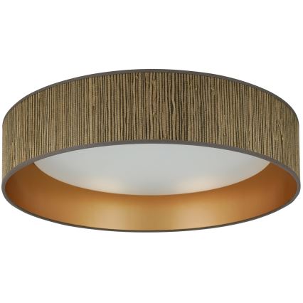 Brilagi - LED Laevalgusti BOSTON ROLLER LED/24W/230V d. 45 cm kõrs pruun/kuldne