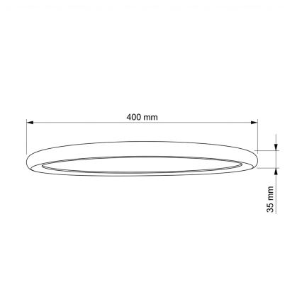 Brilagi - LED laevalgusti CARLOS LED/24W/230V, läbimõõt 40 cm, valge