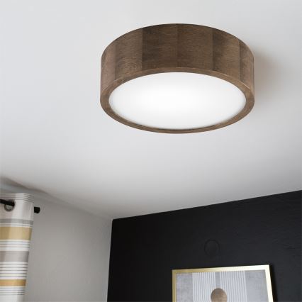 Brilagi - LED laevalgusti CARVALHO 1xE27/15W/230V tamm-pähkel läbimõõt 27 cm