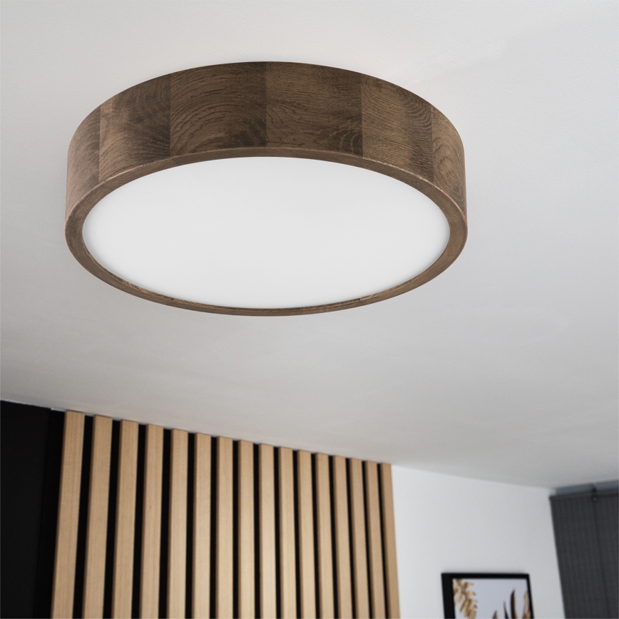 Brilagi - LED laevalgusti CARVALHO 2xE27/15W/230V tamm/pähkel, läbimõõt 37 cm