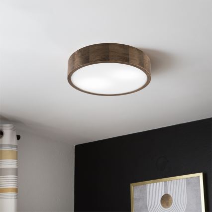 Brilagi - LED laevalgusti CARVALHO 2xE27/15W/230V tamm/pähkel, läbimõõt 37 cm