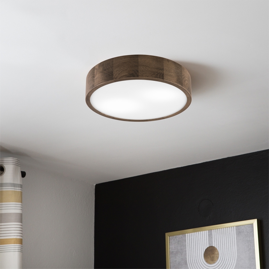 Brilagi - LED laevalgusti CARVALHO 2xE27/15W/230V tamm/pähkel, läbimõõt 37 cm