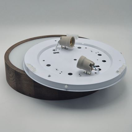 Brilagi - LED laevalgusti CARVALHO 2xE27/15W/230V tamm/pähkel, läbimõõt 37 cm