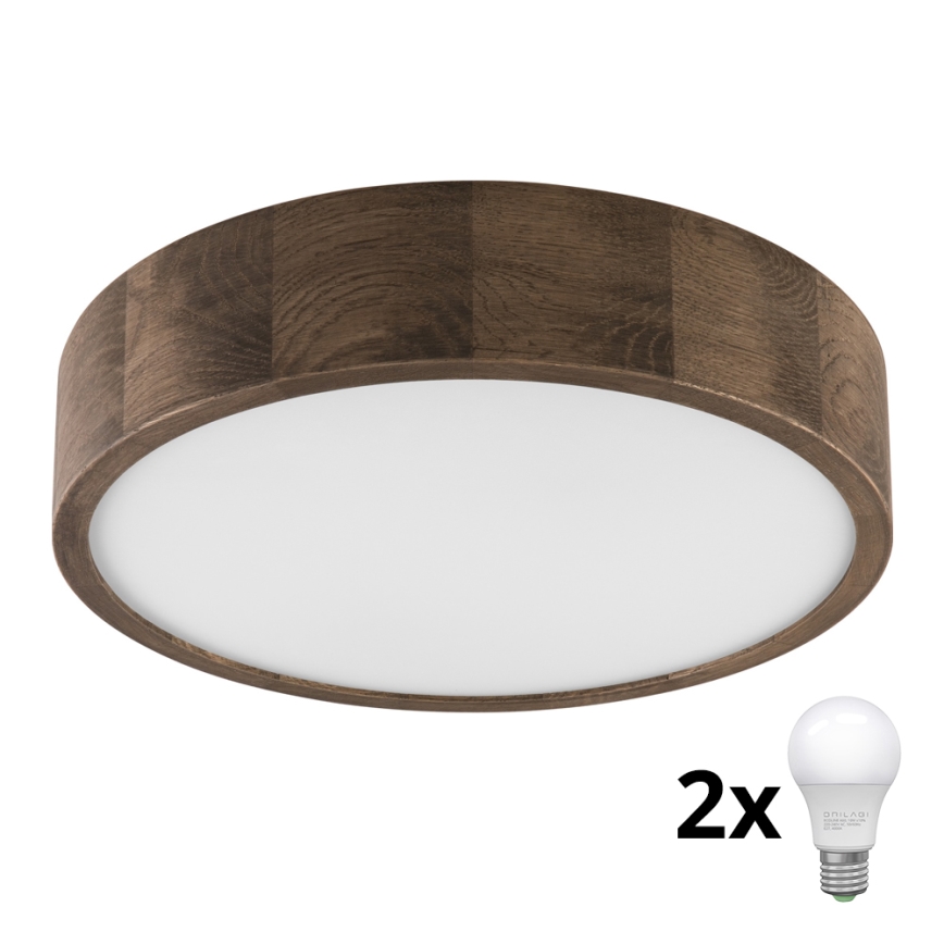 Brilagi - LED Laevalgusti CARVALHO 2xE27/60W/230V tamm d. 37 cm