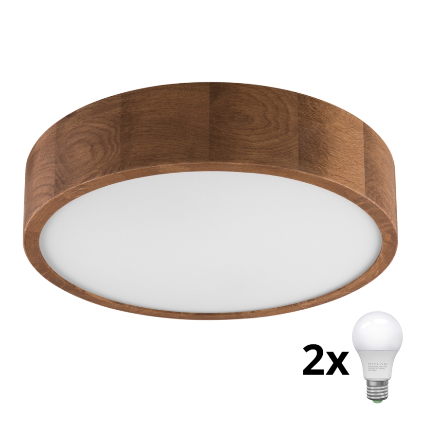 Brilagi - LED Laevalgusti CARVALHO 2xE27/60W/230V tamm kirss d. 37 cm