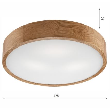 Brilagi - LED Laevalgusti CARVALHO 3xE27/60W/230V tamm d. 47,5 cm