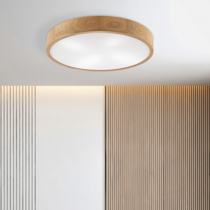 Brilagi - LED laevalgusti CARVALHO 4xE27/60W/230V tammeviimistlusega, läbimõõt 57,5 cm