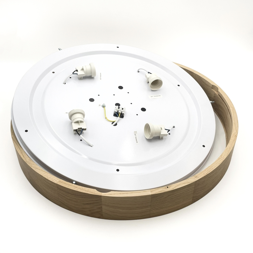 Brilagi - LED laevalgusti CARVALHO 4xE27/60W/230V tammeviimistlusega, läbimõõt 57,5 cm