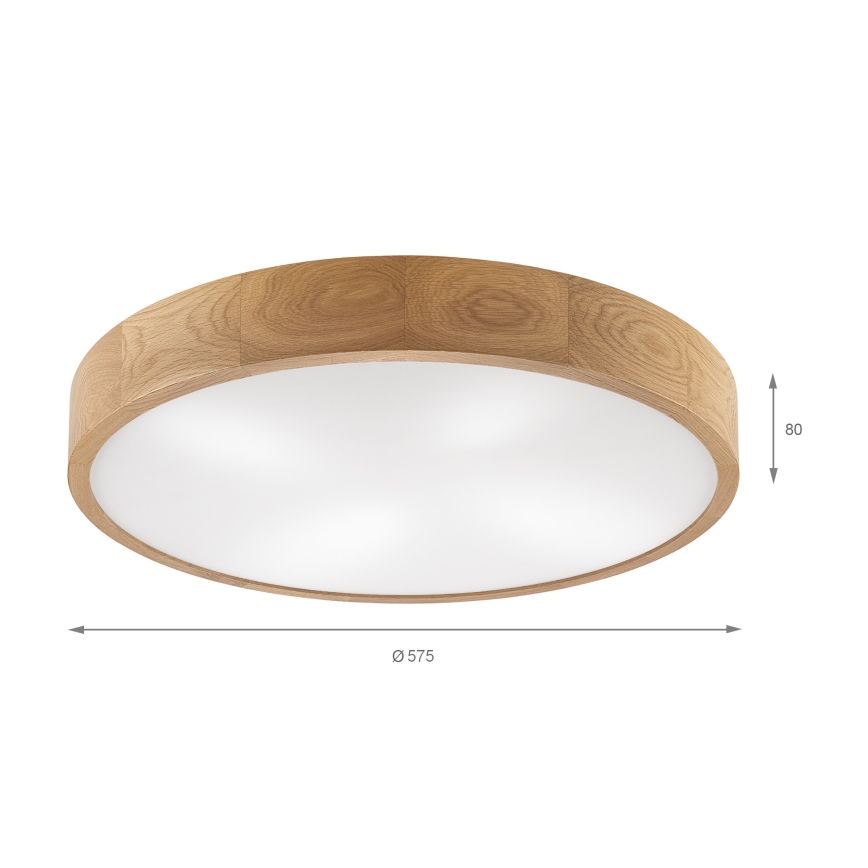 Brilagi - LED laevalgusti CARVALHO 4xE27/60W/230V tammeviimistlusega, läbimõõt 57,5 cm
