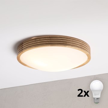 Brilagi - LED laevalgusti CARVALHO MODERN SLIM 2xE27/60W/230V Ø 37,5 cm tamm