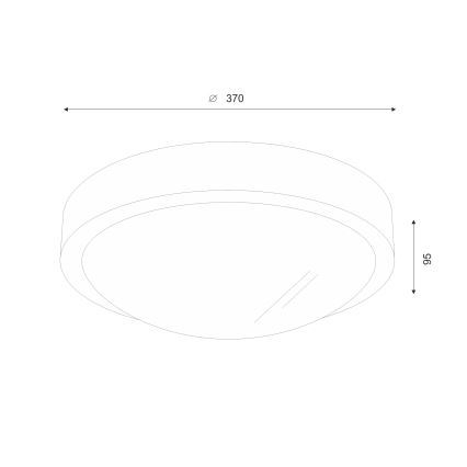Brilagi - LED Laevalgusti CARVALHO SLIM 2xE27/60W/230V tamm d. 37 cm