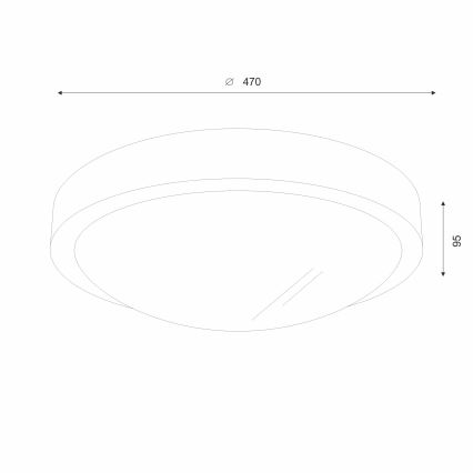 Brilagi - LED Laevalgusti CARVALHO SLIM 3xE27/60W/230V tamm d. 47 cm