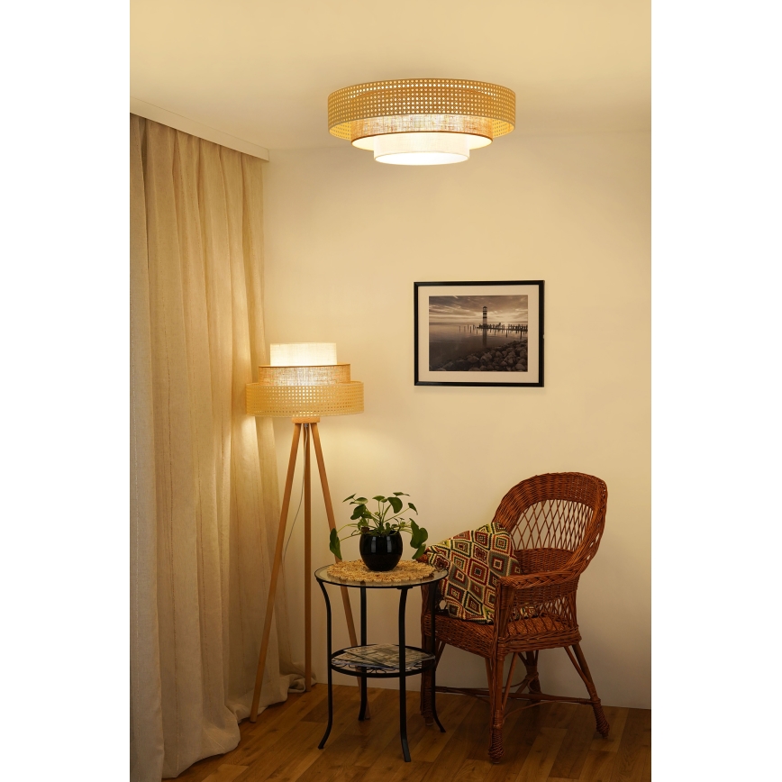 Brilagi - LED Laevalgusti CEDAR LUNETA LED/26W/230V beež/pruun/kreemikas