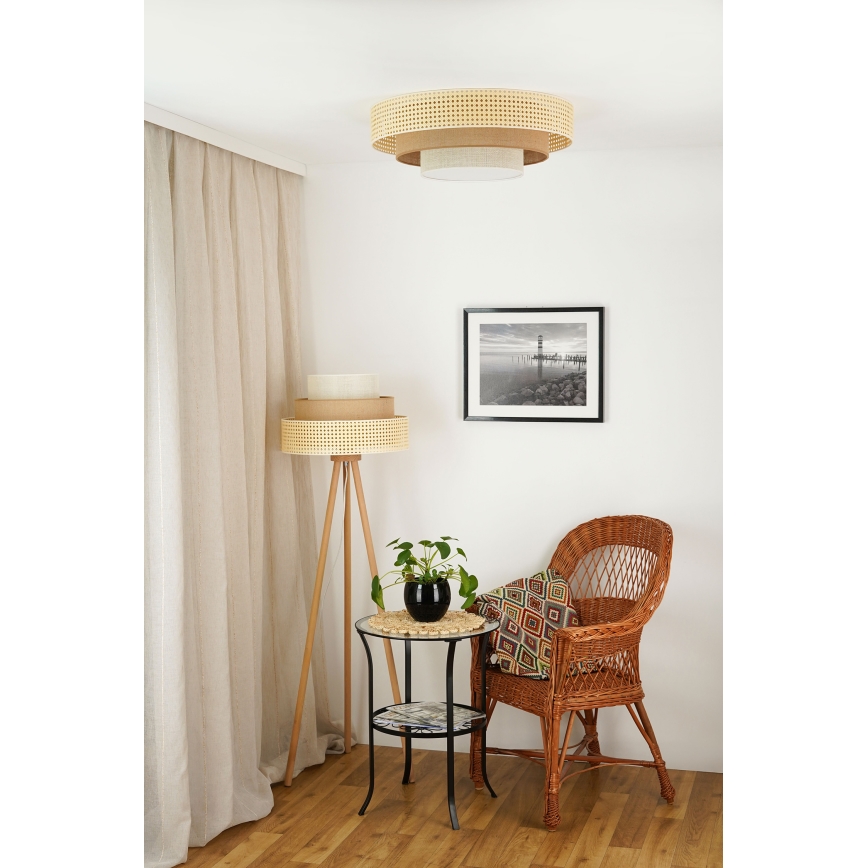 Brilagi - LED Laevalgusti CEDAR LUNETA LED/26W/230V beež/pruun/kreemikas
