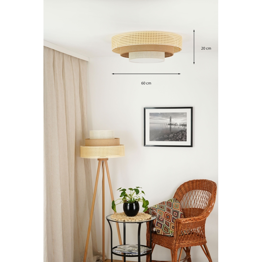 Brilagi - LED Laevalgusti CEDAR LUNETA LED/26W/230V beež/pruun/kreemikas