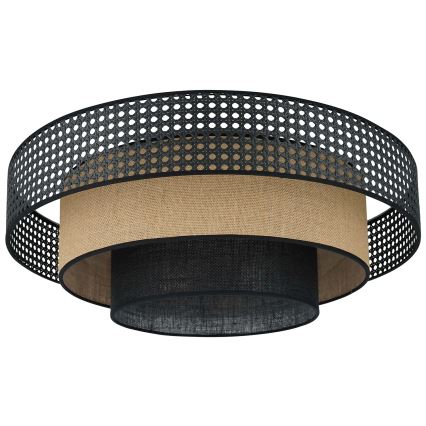 Brilagi - LED Laevalgusti DAKOTA LUNETA LED/12W/230V d. 60 cm 3000K/4000K/6400K must/beež