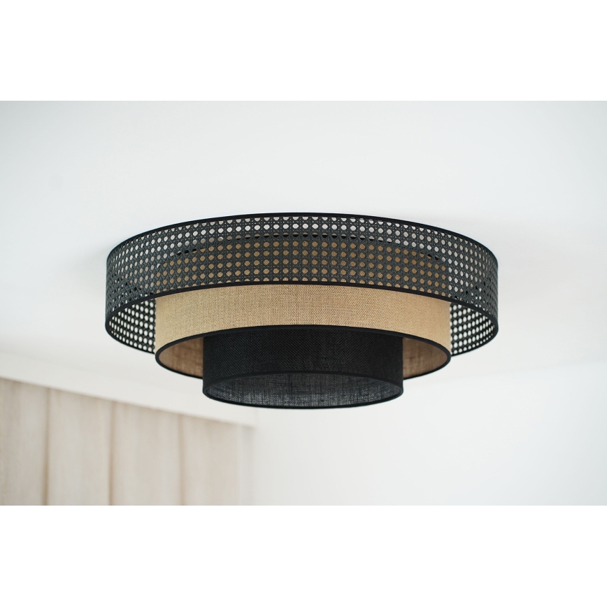 Brilagi - LED Laevalgusti DAKOTA LUNETA LED/12W/230V d. 60 cm 3000K/4000K/6400K must/beež