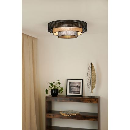 Brilagi - LED Laevalgusti DAKOTA LUNETA LED/12W/230V d. 60 cm 3000K/4000K/6400K must/beež
