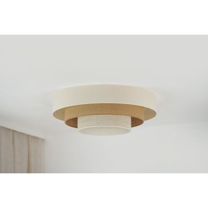 Brilagi - LED Laevalgusti DENVER LUNETA LED/12W/230V d. 60 cm 3000K/4000K/6400K beež/kreemikas