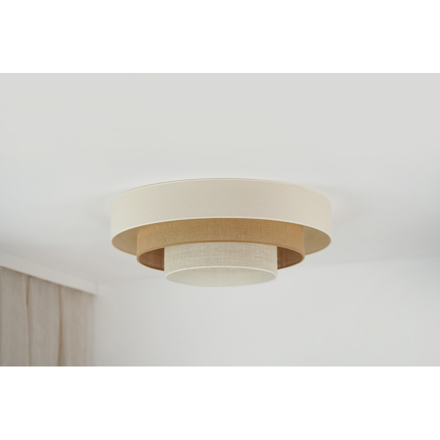 Brilagi - LED Laevalgusti DENVER LUNETA LED/12W/230V d. 60 cm 3000K/4000K/6400K beež/kreemikas