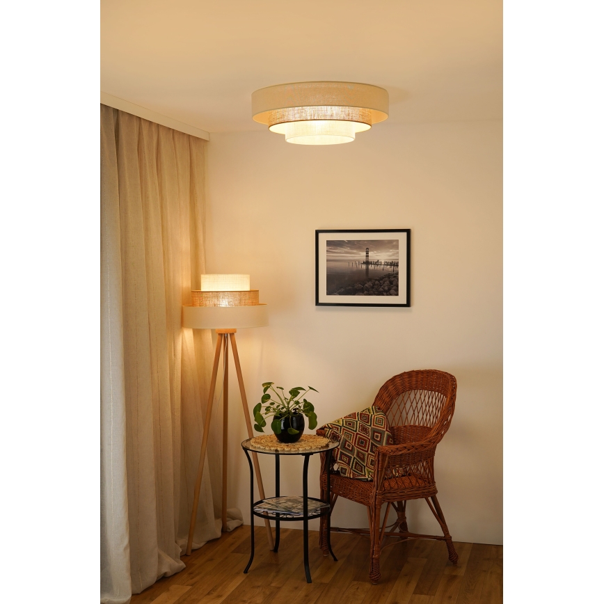 Brilagi - LED Laevalgusti DENVER LUNETA LED/12W/230V d. 60 cm 3000K/4000K/6400K beež/kreemikas