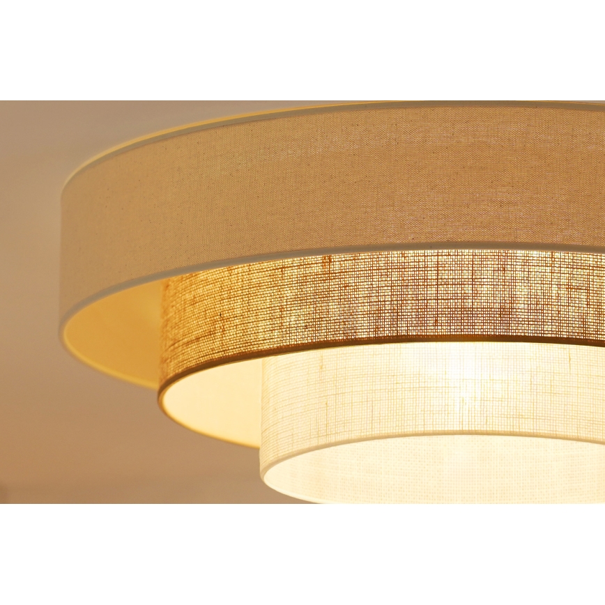 Brilagi - LED Laevalgusti DENVER LUNETA LED/12W/230V d. 60 cm 3000K/4000K/6400K beež/kreemikas