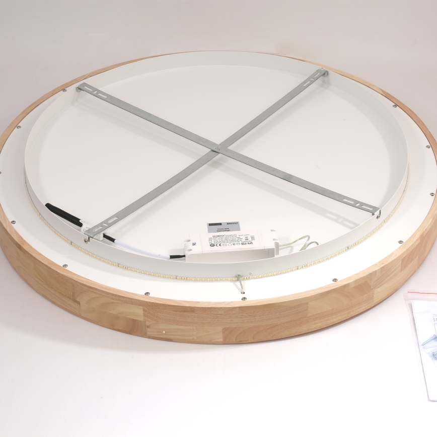 Brilagi - LED laelamp FALCON WOOD LED/60W/230V 3000/4000/6000K läbimõõt 80 cm puidust