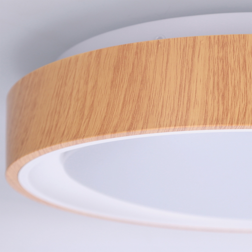 Brilagi - LED laelamp FLOCO LED/24W/230V Ø 30 cm puiduimitatsioon/valge