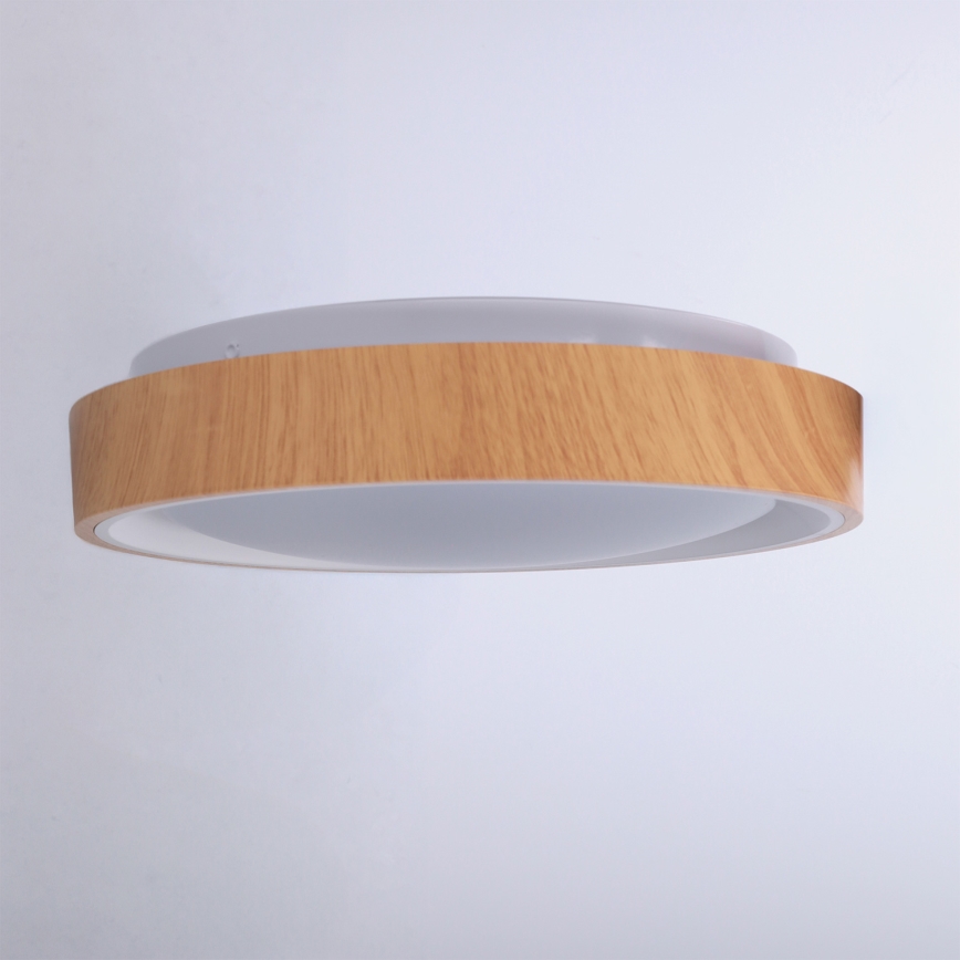 Brilagi - LED laelamp FLOCO LED/24W/230V Ø 30 cm puiduimitatsioon/valge