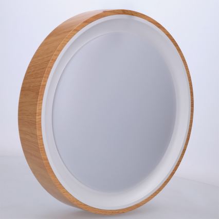 Brilagi - LED laelamp FLOCO LED/24W/230V Ø 30 cm puiduimitatsioon/valge