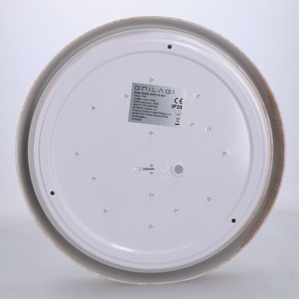 Brilagi - LED laelamp FLOCO LED/24W/230V Ø 30 cm puiduimitatsioon/valge