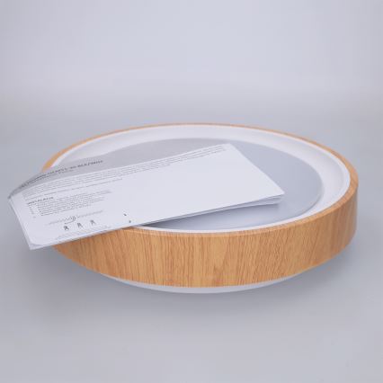 Brilagi - LED laelamp FLOCO LED/24W/230V Ø 30 cm puiduimitatsioon/valge