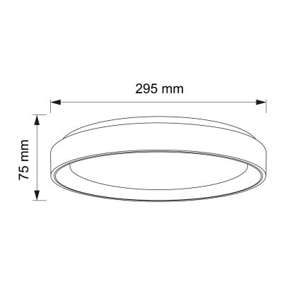 Brilagi - LED laelamp FLOCO LED/24W/230V Ø 30 cm puiduimitatsioon/valge