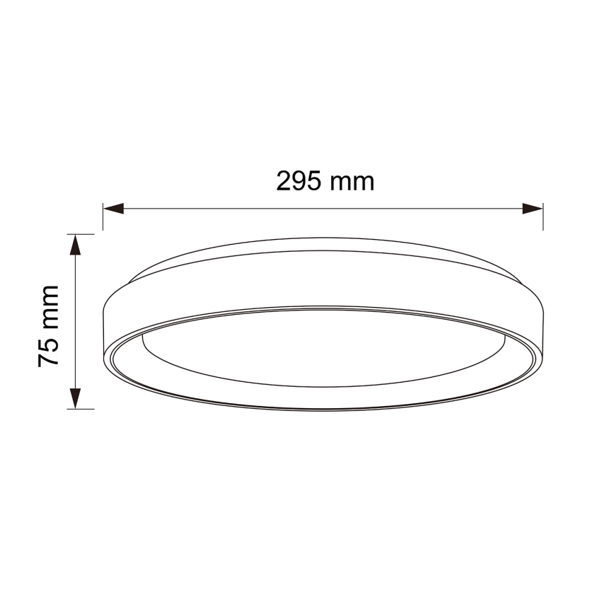 Brilagi - LED laelamp FLOCO LED/24W/230V Ø 30 cm puiduimitatsioon/valge