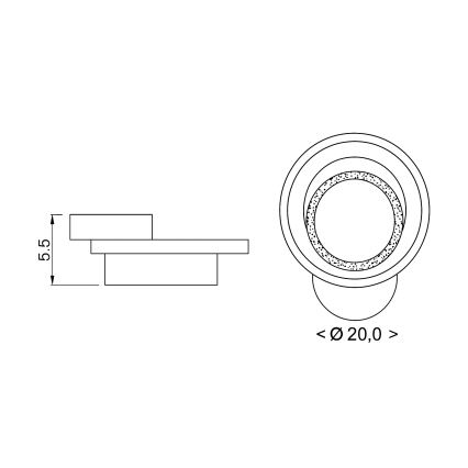 Brilagi - LED laevalgusti MODERN MINI LED/22W/230V 3000/4000/6000K