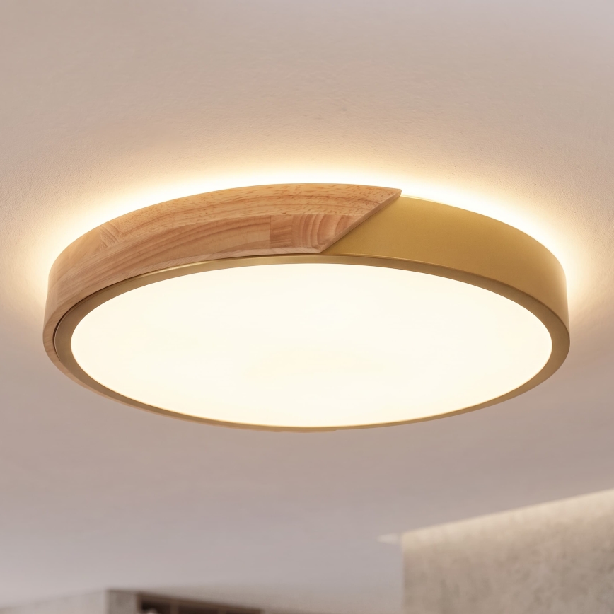 BRILAGI - LED laevalgusti PILANA LED/24W/230V tamm/kuldne läbimõõt 30 cm
