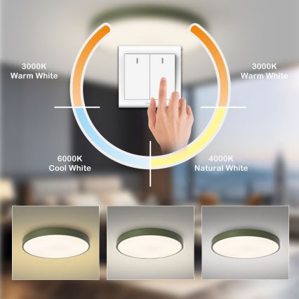 Brilagi - LED laelamp POOL LED/100W/230V 3000/4000/6000K läbimõõt 80 cm roheline