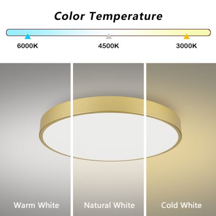 Brilagi - LED laevalgusti POOL LED/100W/230V 3000/4000/6000K läbimõõt 80 cm kuldne
