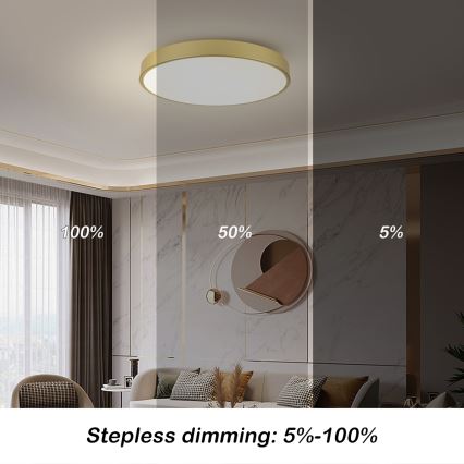 Brilagi - LED laevalgusti POOL LED/100W/230V 3000/4000/6000K läbimõõt 80 cm kuldne