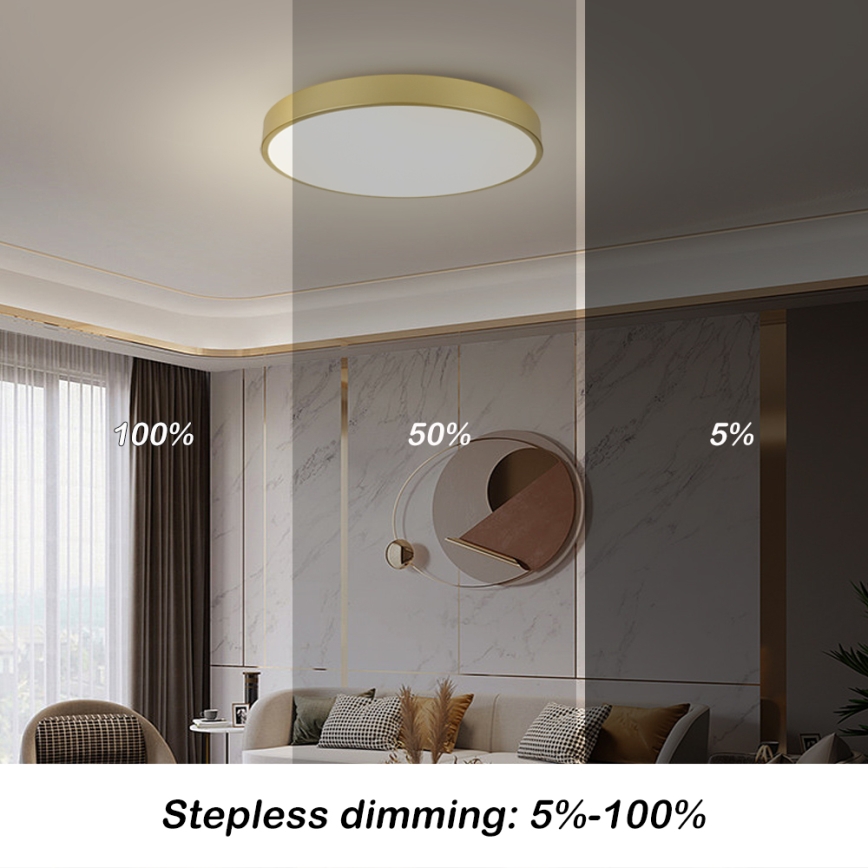 Brilagi - LED laevalgusti POOL LED/100W/230V 3000/4000/6000K läbimõõt 80 cm kuldne