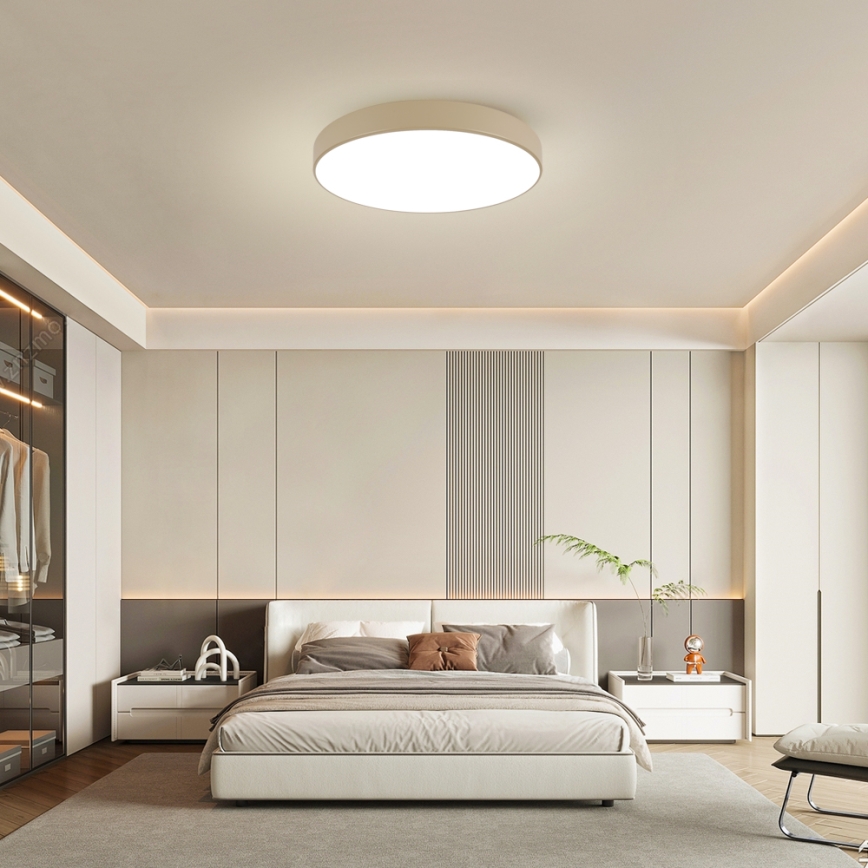 Brilagi - LED laelamp POOL LED/100W/230V 3000/4500/6000K, läbimõõt 80 cm, beež