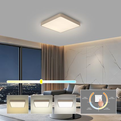 Brilagi - LED laevalgusti POOL LED/36W/230V 3000/4000/6000K 40x40 cm beež