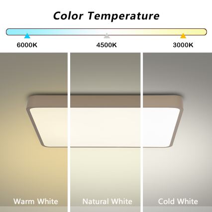 Brilagi - LED laevalgusti POOL LED/48W/230V 3000/4500/6000K 50x50 cm beež