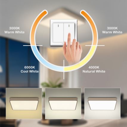 Brilagi - LED laevalgusti POOL LED/48W/230V 3000/4500/6000K 50x50 cm beež