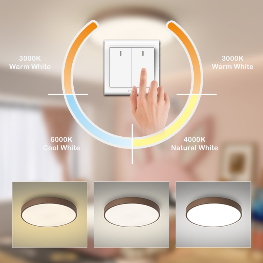 Brilagi - LED laelamp POOL LED/60W/230V 3000/4000/6000K läbimõõt 60 cm pruun